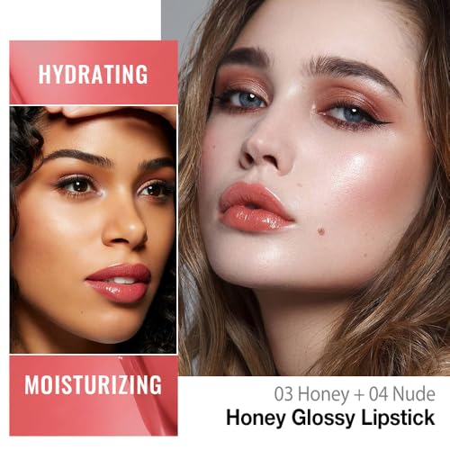 Kaely Honey Tinted Lip Balm Duo - Hydrating Lipstick for Dry Lips