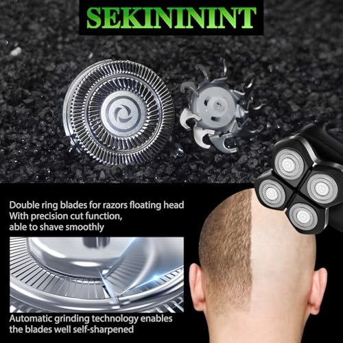 8 PCS Head Replacement Shaver Blades Compatible with Free Bird Flex Series Pro Electric Head Shaver