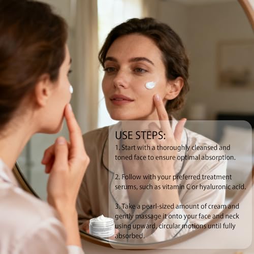 Moisturizer Cream Face Cream with 4% Niacinamide, 3% Tocopherol, Ceramides Boosts Skin Barrier for All Skin Types (3.53oz/100g)
