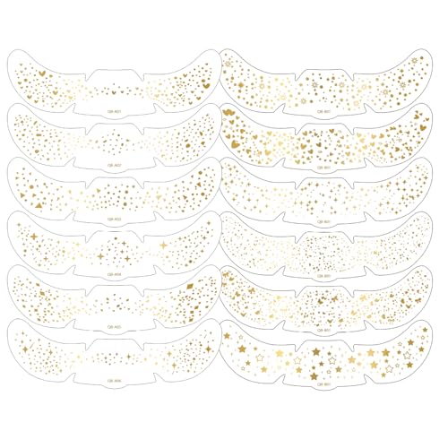 Gold Face Freckle Stickers 12 Sheets Waterproof