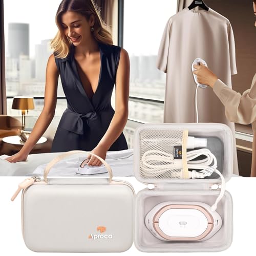 Aproca Case Compatible with Newbealer Travel Iron Mini Dry Iron, Portable Storage Bag for Accessories - Grey (Case Only)