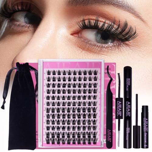 DIY Lash Extension Kit 120pcs Faux Mink Clusters 12-17mm