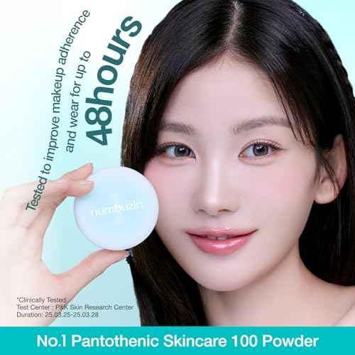 numbuzin No.1 Powder | Pantothenic Skincare 100 Powder | 24H Long-Lasting Finish | Silica + Pantothenic Acid + CICA | For Acne-Prone Skin | 0.24 oz