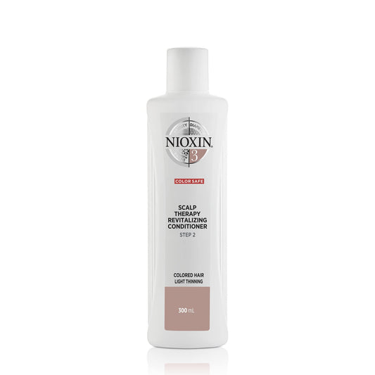 Nioxin System 3 Scalp Therapy Conditioner, Color Treated Hair with Light Thinning, 10.1 oz