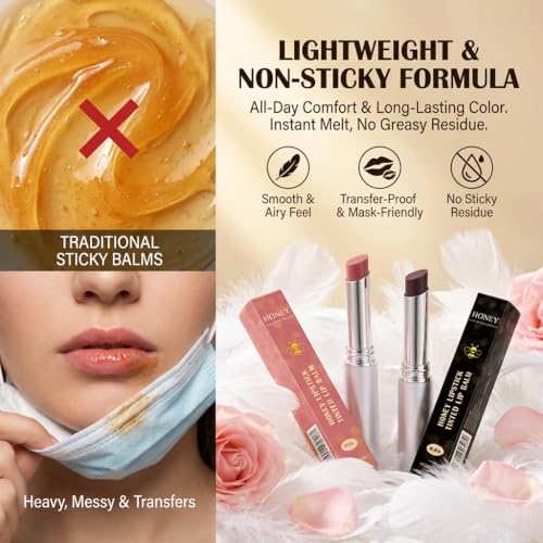 Honey Noir Long Lasting Matte Lipstick - Hydrating Velvet Finish