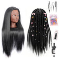 26-28" Synthetic Hair Training Head Mannequin with Clamp