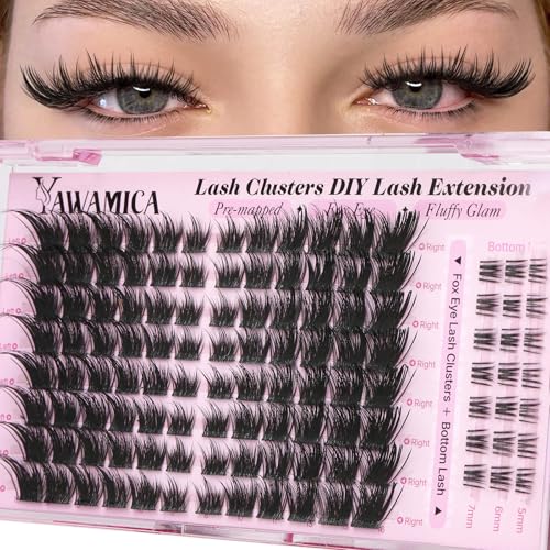 Fox Eye Lash Clusters LC Curl 8-16mm with Bottom Lashes