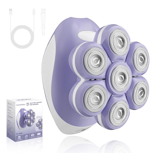 7D Electric Razors for Women: Fast & Painless Full-Body Shaver for Legs & Face ? Waterproof Ladies Hair Remover w/Light & Travel Cover ? Wet/Dry Use, Smooth Close Shaving, Gifts for Women