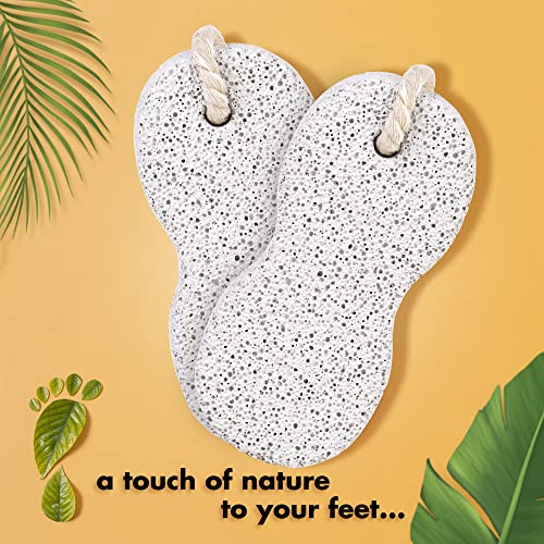 Natural Lava Pumice Stone for Feet - Callus Remover, Pack of 2