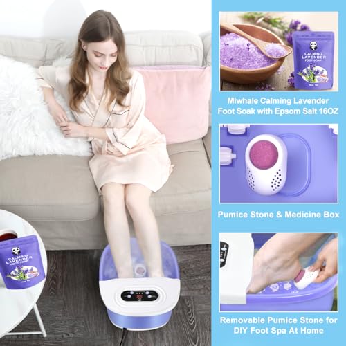 Foot Spa Bath Massager with Heat, Bubbles, and Vibration