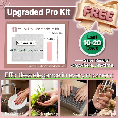 Purple Chrome Press On Nails - Long Almond Soft Gel 24PCS Kit