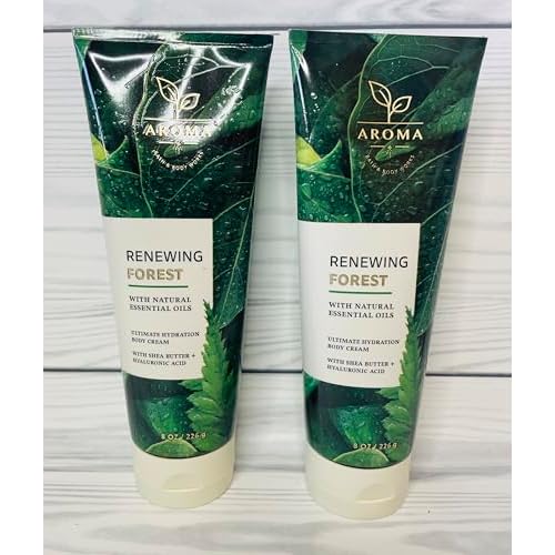 Bath & Body Works Renewing Forest Ultimate Hydration Body Cream 8 Ounces Pack of 2