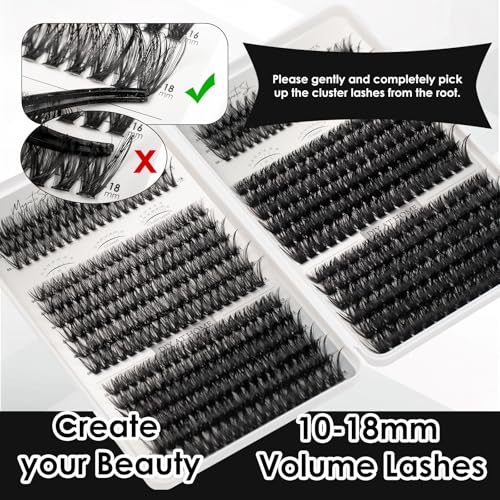 Lash Clusters Kit 564pcs DIY Extensions with Bond & Seal