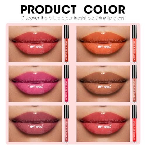 AZEN 100 Pack Lip Gloss Bulk Set, Shimmery Lip Gloss for Women and Girls With Rich Varied Colors, Valentines Gifts Easter Basket Stuffers