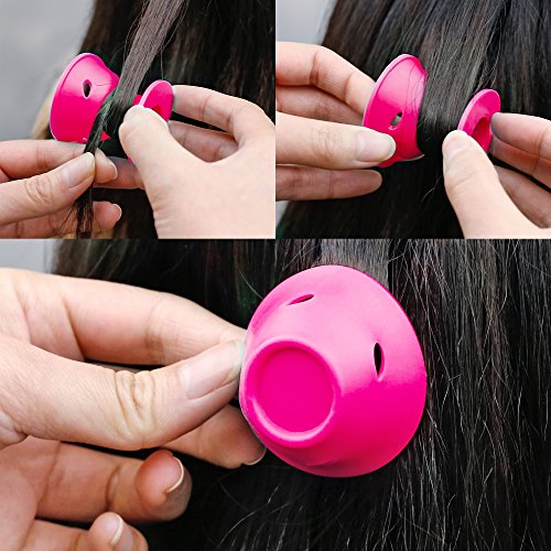 JANYUN 40 Pcs Silicone Heatless Hair Rollers Set - Soft Sleep-In Curlers