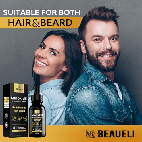 5% Minoxidil Hair & Beard Growth Treatment for Men & Women - 1oz