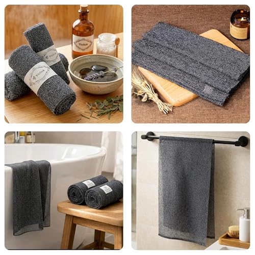 Yiclick 3-Pack Exfoliating Washcloth Towels - 40 Inch Back Scrubber