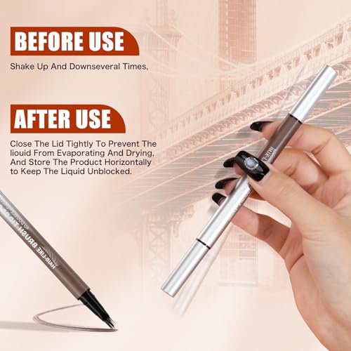 4D Microblading Dual-Ended Eyebrow Pen - Ultra-Fine & Angled Tips