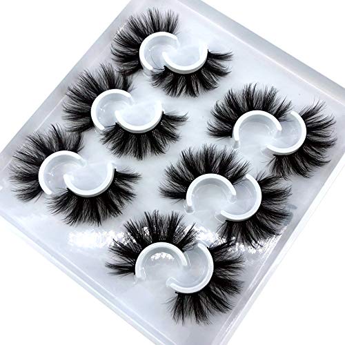 6 Pairs Fluffy 3D Faux Mink False Eyelashes (25mm)