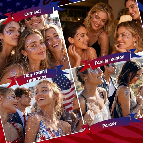 Red White Blue Glitter Stick – Patriotic Sparkle Makeup