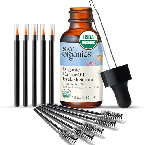 Sky Organics Organic Castor Oil Eyelash & Brow Serum 1oz