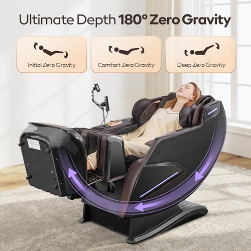 4D Massage Chair Full Body Zero Gravity SL-Track Shiatsu Recliner