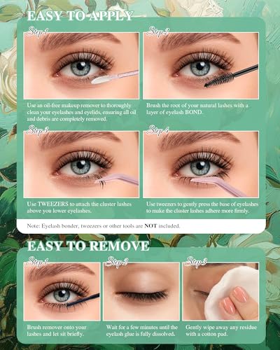 DIY Cluster Lashes 304 Lashes 5-8mm Natural 3D Volume
