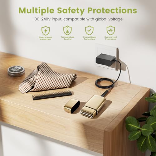 for BaByliss PRO Shaver FXFS2 Charger, Lnauy Adapter Compatible with BaBylissPRO FXX3S FOILFX 02 Barberology Cordless Metal Double Foil Shaver FXFS2 Power Supply Cord