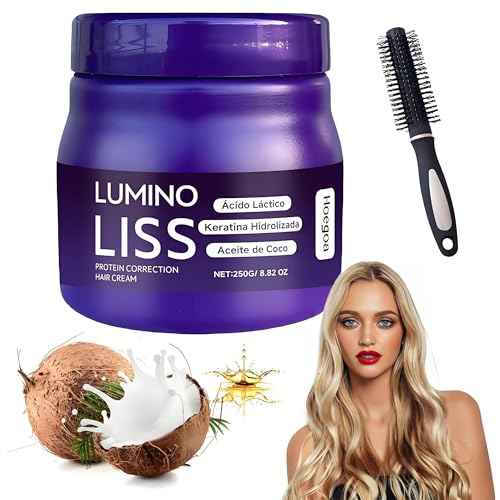 Liss Sin Formol, Keratin Sin Formol Para Alisar El Pelo, Hair Straightening Cream, Restores Hair Natural Silkiness, Frizz-Free for All Hair Types