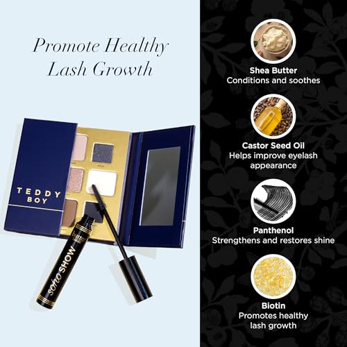 butter LONDON, SOHO SHOW - Long-Wearing, Thickening & Volumizing Tube Mascara with Built-In Brush - Eye LashMascara Black for Defined, Longer & Natural-Looking Lash Lines