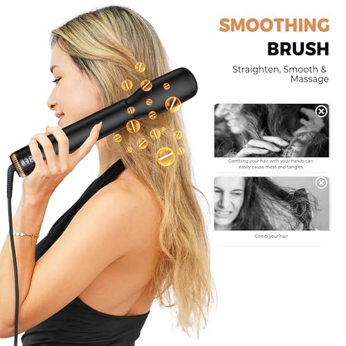 OKWRAP 5-in-1 Hair Dryer Brush Set with Auto Wrap Curlers