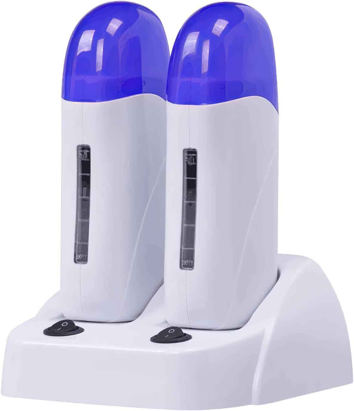 Subay Roll on Wax Warmer Double Cartridges Warmers 110v for Women Men Body Waxing Coarse Hair Removal with Heater Base for Hair, Leg, Face, Armpit, Bikini, Eyebrow, Brazilian