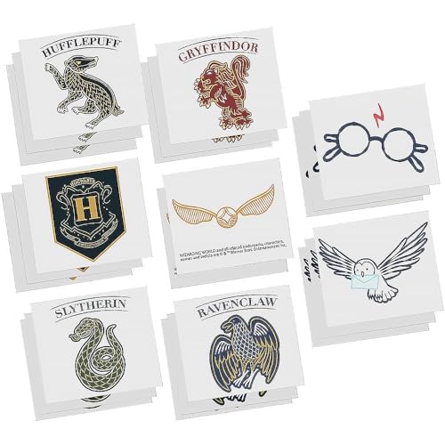 Harry Potter Hogwarts Plastic Party Tattoos - Pack of 24