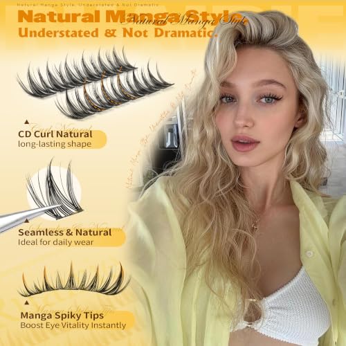 Manga Lash Clusters 10-16mm Wispy CD Curl Eyelash Extensions