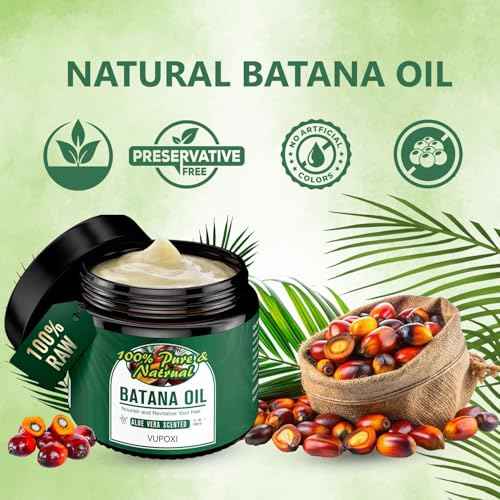 Batana Oil for Hair Growth - Dr. Sebi Pure batana oil from Honduras - Unrefined Raw hair oil Prevents Hair Loss - Promotes Hair Thickness - 100% Natural Organic - 7.7 Fl OZ