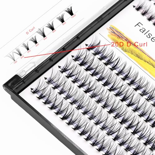 Vayator Faux Mink Eyelash Clusters 20D 200pcs Mixed Lengths
