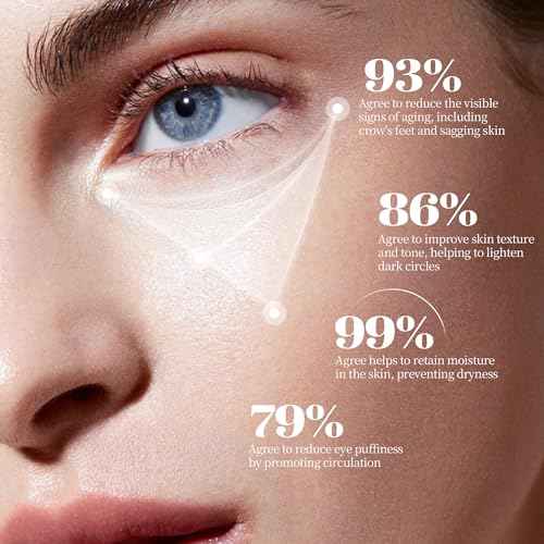 Retinol & Caffeine Eye Balm Stick for Dark Circles, Puffiness, Fine Lines and Eye Bags, Anti Aging Under Eye Cream Smooths Wrinkles Moisture Stick (0.24oz/7g)