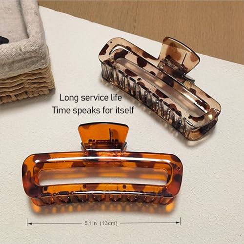 5 Inch XL Hair Claw Clips for Thick Curly Hair - 2 Pack