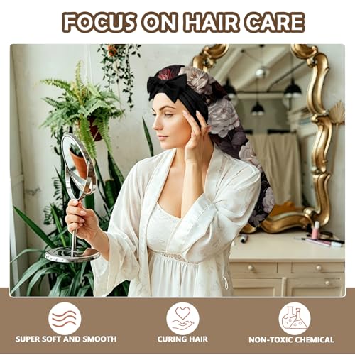 Adjustable Double Layer Satin Hair Bonnet for Long Hair