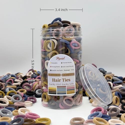 500PCS Soft Cotton Baby Hair Ties No Damage Toddler Hair Bands for Girls Kids