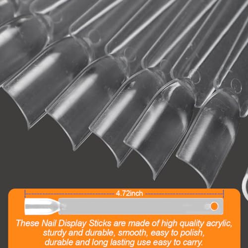 Transparent Nail Swatch Sticks 50PCS Clear Practice Tips for Nail Art & Display - Variation of THIS listing