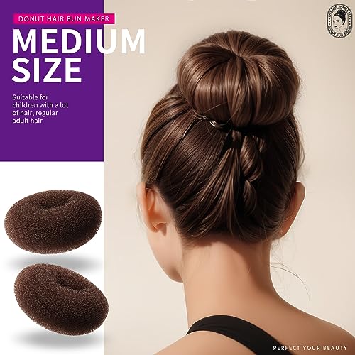 Teenitor Donut Hair Bun Maker Set - 7 Rings with Pins & Bands