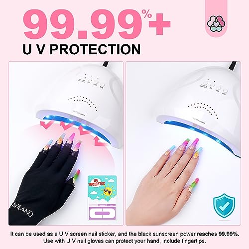 Saviland French Manicure Nail Art Kit with Stamper & Nail Protectors - 4 Pieces