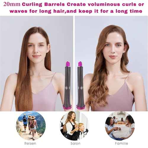 1 Pair 20mm/0.78 inch Long Curling Barrels Attachment for Dyson Airwrap Styler, Hair Curl Barrels Attachment Parts