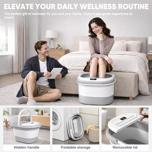 Ionic Foot Bath Detox Machine with 3 Sea Salts & Foldable Basin
