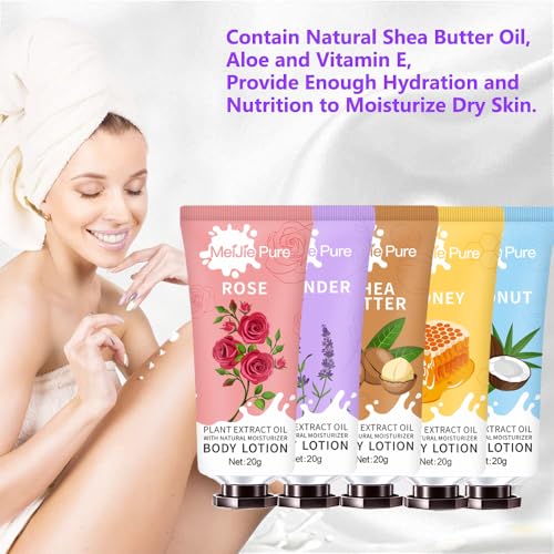 20 Pack Lotion for Women, Body Lotion for Dry Skin,Easter Basket Stuffers Girls,Gifts for Women,Teacher Gifts,Travel Size Lotion, Natural Fragrance Body Moisturizer With Shea Butter,Baby Shower Favors