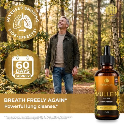 Mullein Leaf Extract Drops - Lung Support Tincture 4 Fl Oz