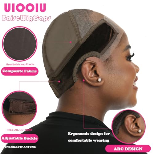Wig Grip Cap with Non-Slip Headband - 11x5 Lace HD, 2-Pack