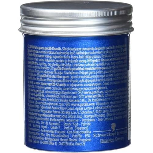 got2b Chaot Modeling Fibre Gum Hold 3 (100ml) Hair Wax for Men Creates Tousled Looks, Hair Paste with Strong but Flexible Hold for Individual Styles