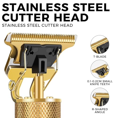Candyfouse Cordless Beard & Hair Trimmer with T-Blade | Rechargeable Grooming Kit